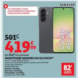 Auchan SAMSUNG Smartphone a56 5g/128 go offre