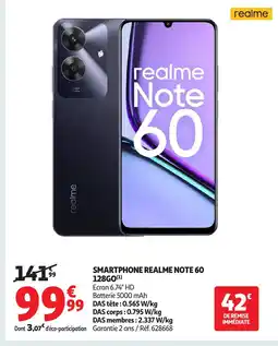 Auchan REALME NOTE 60 Smartphone 128go offre