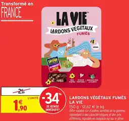 Intermarché Hyper Lardons végétaux fumés la vie offre