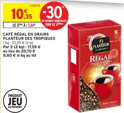 Intermarché Hyper Café régal en grains planteur des tropiques offre