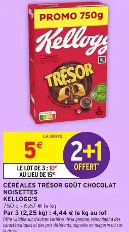Intermarché Hyper Céréales trésor goût chocolat noisettes kellogg's offre