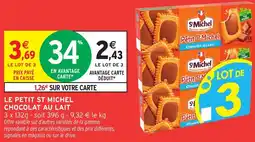 Intermarché Hyper Le petit st michel chocolat au lait offre