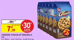 Intermarché Hyper Cookies chocolat granola lu offre
