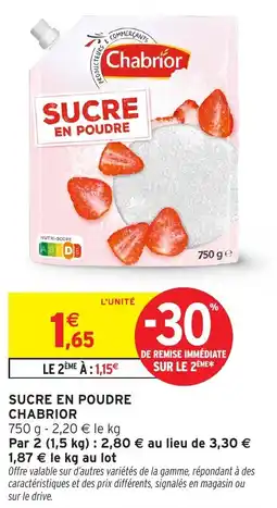 Intermarché Hyper Sucre en poudre chabrior offre