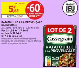 Intermarché Hyper Ratatouille à la provençale cassegrain offre