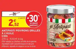 Intermarché Hyper Antipasti poivrons grillés à l'huile ciro offre