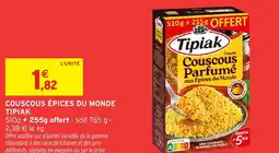 Intermarché Hyper Couscous épices du monde tipiak offre