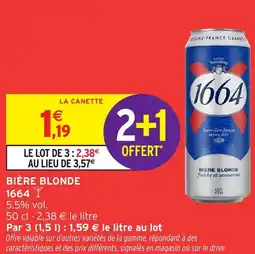 Intermarché Hyper Bière blonde offre