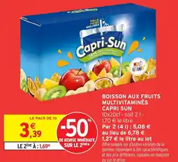 Intermarché Hyper Boisson aux fruits multivitaminés capri sun offre