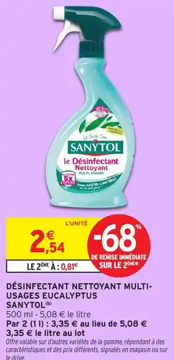 Intermarché Hyper Désinfectant nettoyant multi- usages eucalyptus sanytol offre