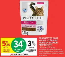 Intermarché Hyper Croquettes chat adulte stérilisé riche en saumon perfect fit offre