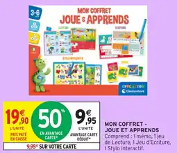 Intermarché Hyper Mon coffret joue et apprends offre
