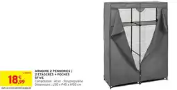 Intermarché Hyper Armoire 2 penderies 2 etageres + poches 5five offre