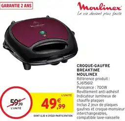 Intermarché Hyper Croque-gaufre breaktime moulinex offre
