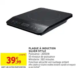 Intermarché Hyper Plaque à induction silver style offre