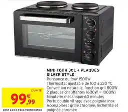 Intermarché Hyper Mini four 30l + plaques silver style offre