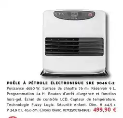 Bricomarché Dim - poêle à pétrole électronique sre 9046 c-2 offre