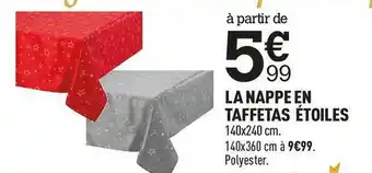 Centrakor La nappe en taffetas étoiles offre