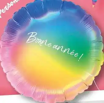 Le ballon anniversaire arc en ciel