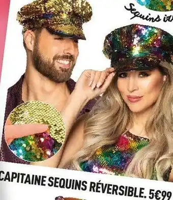Centrakor Capitaine sequins réversible offre