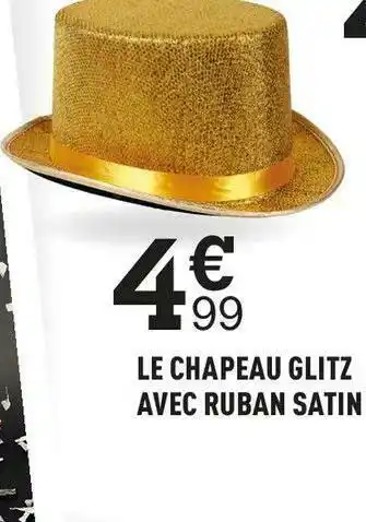 Centrakor Le chapeau glitz avec ruban satin offre
