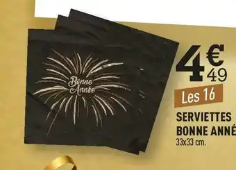 Les 16 serviettes bonne année