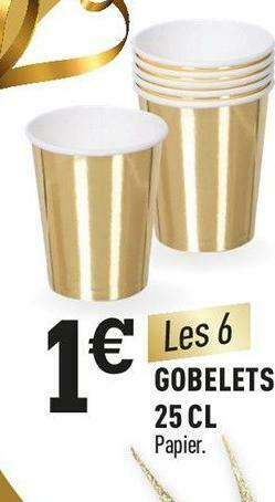 Centrakor Gobelets 25 cl offre