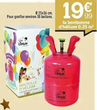 Centrakor La bonbonne d'hélium 0,25 m3 offre