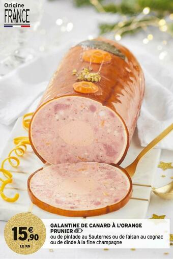 Intermarché Prunier galantine de canard à l'orange offre