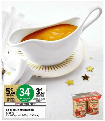 Intermarché Liebig la bisque de homard offre
