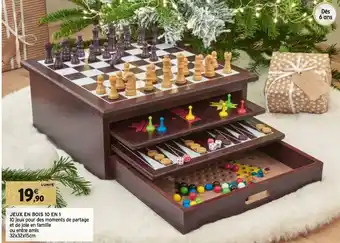 Intermarché Jeux en bois 10 en 1 offre