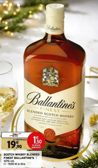 Intermarché Ballantine's scotch whisky blended finest offre