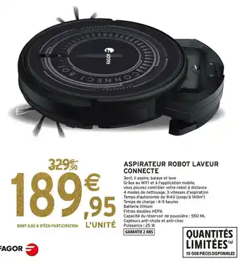 Intermarché Fagor aspirateur robot laveur connecte offre
