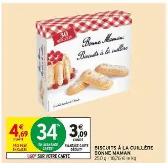 Intermarché Bonne maman biscuits à la cuillère offre