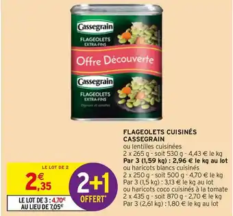 Intermarché Cassegrain haricots verts extra-fins offre