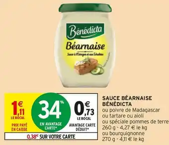 Intermarché Bénédicta sauce béarnaise offre