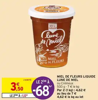 Intermarché Lune de miel miel de fleurs liquide offre