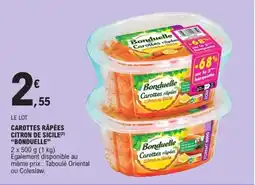 E.Leclerc Express "BONDUELLE" Carottes rapées citron de sicile offre