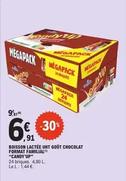 E.Leclerc Express "CANDY'UP" Boisson lactée uht goût chocolat format familial offre