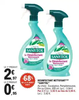 E.Leclerc Express "SANYTOL" Desinfectant nεττουαντ offre