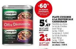 Super U Plats cuisines a la provencale cassegrain offre