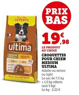 Super U Croquettes pour chien medium ultima offre