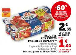 Super U Yaourts aux fruits panier de yoplait offre
