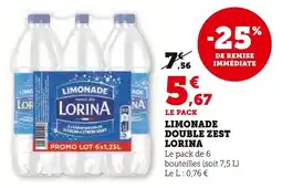 Super U Limonade double zest lorina offre