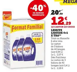 Super U Lessive liquide 4+1 x tra offre