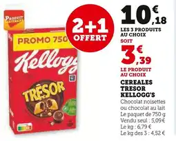 Super U Cereales tresor kellogg's offre