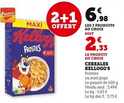 Super U Cereales kellogg's offre
