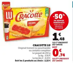 Super U Cracotte lu offre