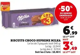 Super U Biscuits choco supreme milka offre