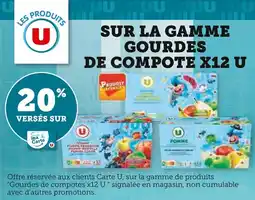 Super U Sur la gamme gourdes de compote x12 u offre